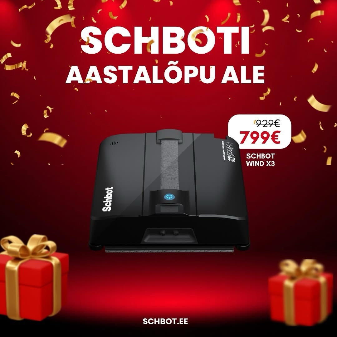 Imelist aasta lõppu sõbrad!
Uuele aastale tuleb ikka vastu minna puhta koduga! Tule täna-homme läbi ja saa endale planeedi uusimad ja vingemaimad robotid! 
https://staging.schbot.ee/e-pood/

#schbot